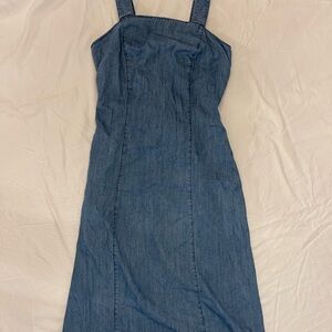 Popsugar Midi Denim Blue Women's Dress